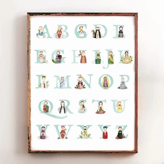 Alphabet Saints Poster/Gender Neutral