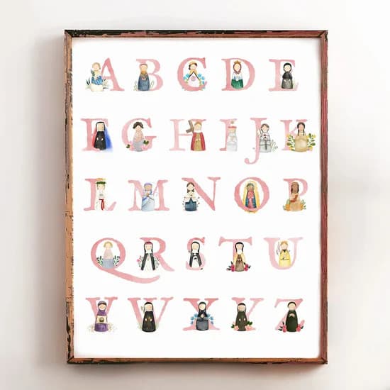 Alphabet Saints Poster/Girls